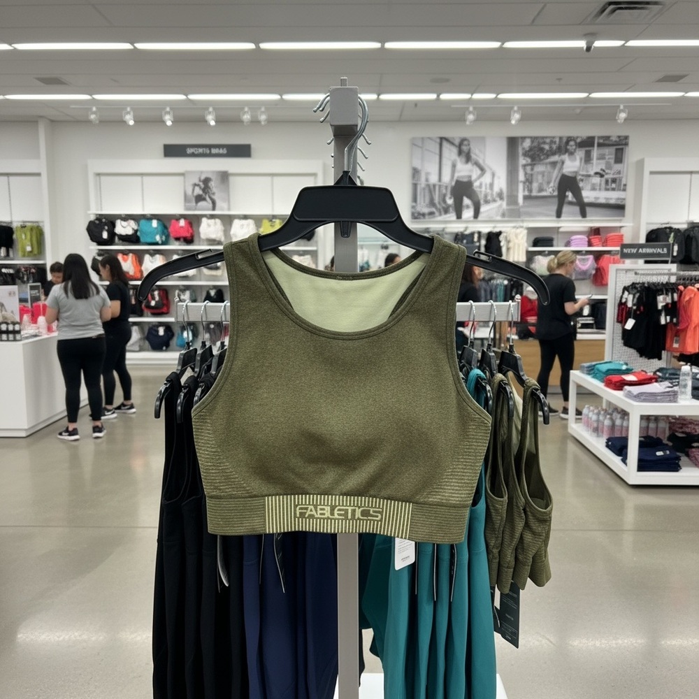 Fabletics Olive Green Sports Bra